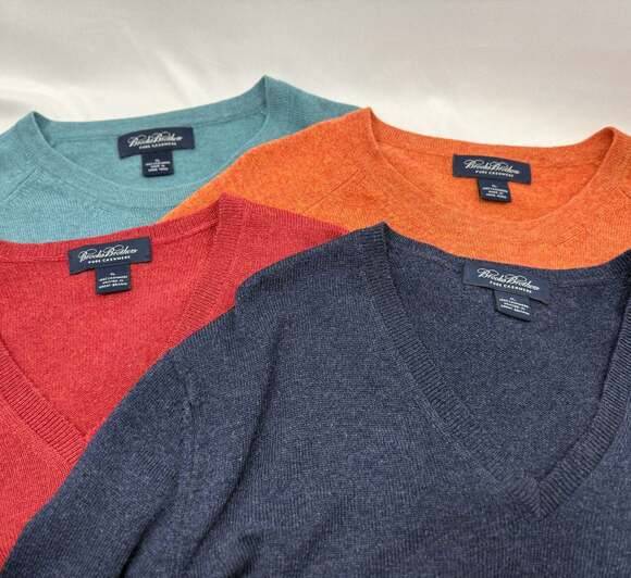 Lot of 4 Brooks Brothers 100% Pure Cashmere Sweaters Mens XL V-Neck & Crewneck - Picture 6 of 16